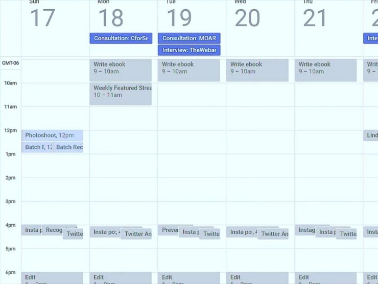 content calendars for twitch